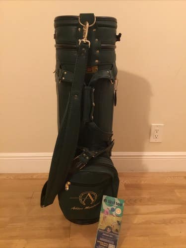 Belding Sports Cart/Staff Leather Golf Bag with 6-way Dividers & Rain Cover