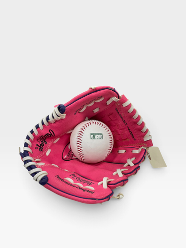 Used Rawlings PL90PPW BB/SB Glove RH Throw Pink 9" 11735-S000371004