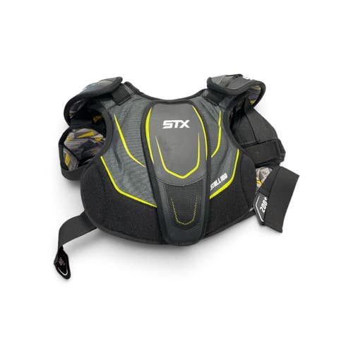Used STX Stallion 200+ Lacrosse Shoulder Pads Black LG 11735-S000370889