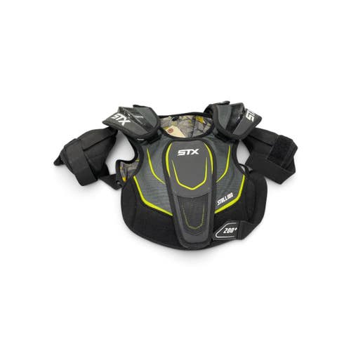 Used STX Stallion 200+ Lacrosse Shoulder Pads Black MD 11735-S000370694