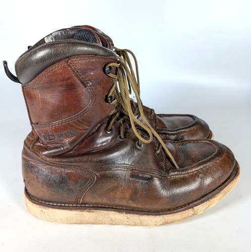 Red Wing Traction Tred 8 Soft Toe Work Boot 411 Moc Toe Men 9.5 D Waterproof