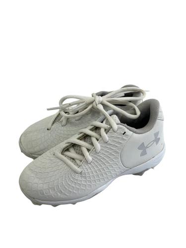 Used Under Armour GLYDE BB/SB Cleats White Youth 13.0 11692-S000159016