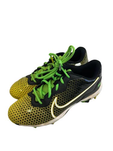Used Nike ALPHA HUARACHE KEY BB/SB Cleats Black And Yellow Junior 06 11692-S000159025