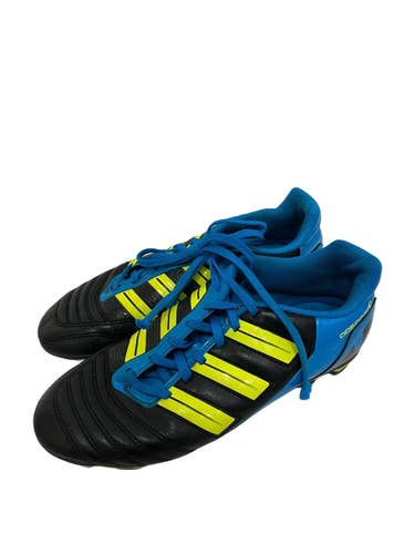 Used Adidas PREDATOR Soccer Cleats Black And Carolina Blue Junior 05 11692-S000159074