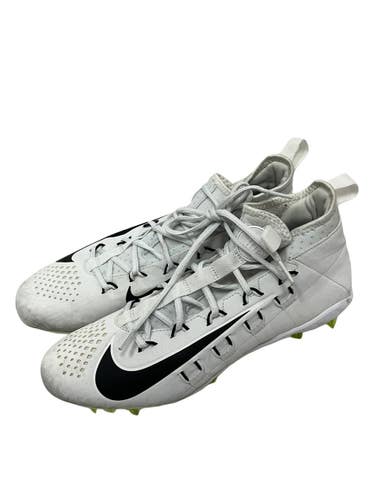 Used Nike ALPHA HUARACHE 6 ELITE LAX Cleats Mens White Senior 10.5 11692-S000159077