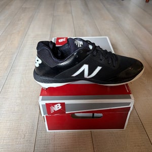 Black Men's Size M 9.5 (W 10.5) Adult New Balance Low Top Metal (New)