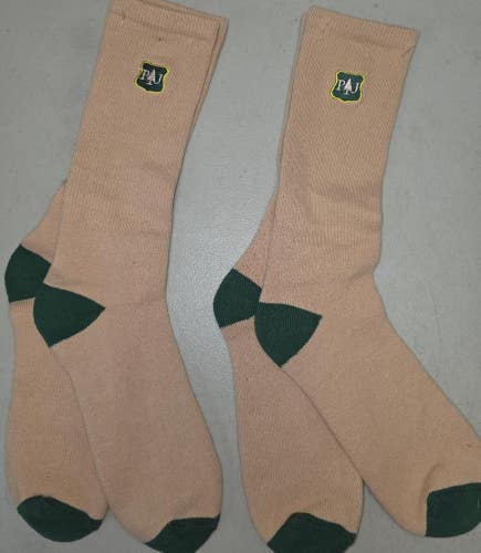 ST4 Mens "PJ P J" Crew Socks Lot of 2 Pair LARGE New