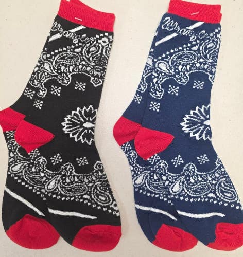 ST5 Mens "WRANGLER JEANS" Crew Socks Lot of 2 Pair MEDIUM New