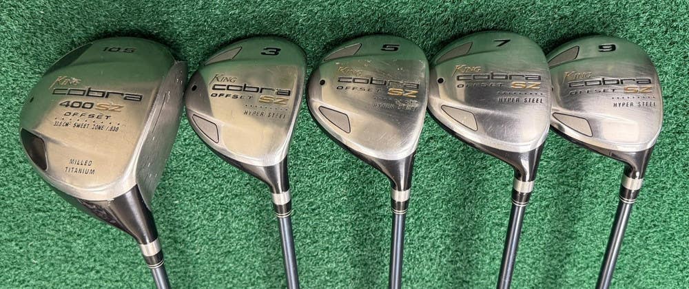King Cobra SZ 400 Offset Driver-3-5-7-9 Woods MRH Regular Flex Graphite Shafts