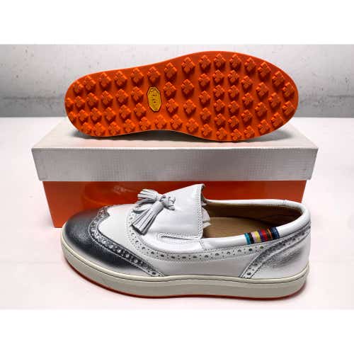 Royal Albartross The Grace Silver Shoes White Women's SZ 7 NIB