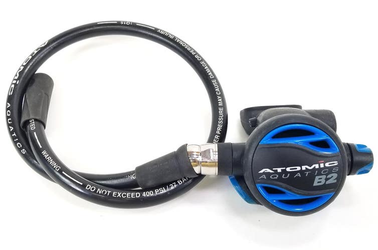 Atomic Aquatics B2 2nd Stage Regulator Scuba Diving Balanced Adjustable Blue