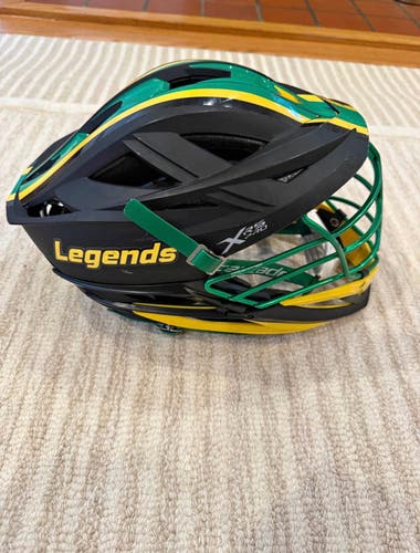 Cascade XRS Pro Helmet - Matte Black with Green Chrome Facemask (Retail: $389)