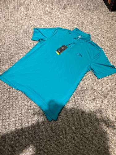 Blue Medium Men's Callaway Shirt (New)