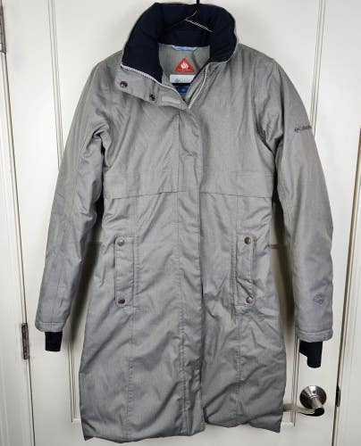 Columbia Womens Omni Heat Apres Arson Long Down Jacket Parka Gray Size: XS
