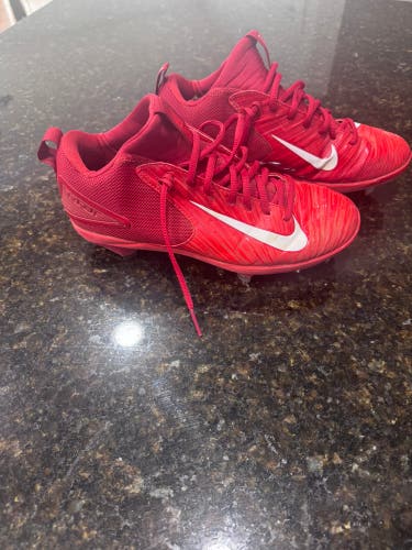 Red Men's Size M 9.5 (W 10.5) Nike Trout Metal (Used)