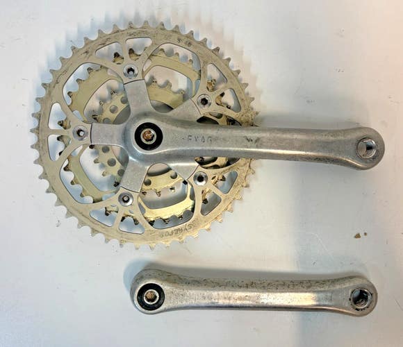 1993 Shimano Exage ES FC-M520-8 175mm 46/36/24 Aluminum Crankset Syncros Rings