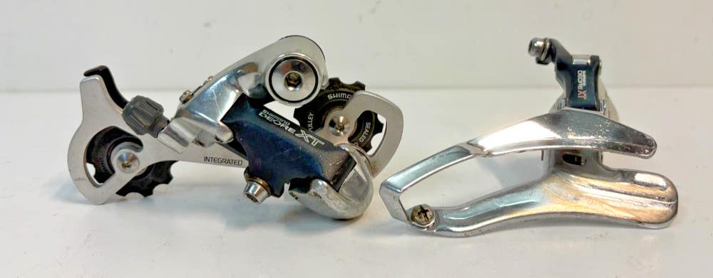 Vintage Shimano Deore XT RD-M739 Rear & FD-M735 Front 3x8 Speed Derailleurs