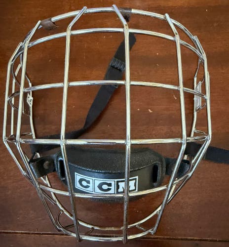 Vintage Jofa 480M Chrome Ice Hockey Face Cage Medium Made in Sweden Flat Wire (Used)