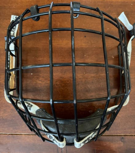 Vintage Itech RBE III Black Ice Hockey Helmet Face Cage Size Large w/ Chin Cup (Used)