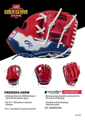 New 2026 July Rawlings RH Infield Heart of the Hide Baseball Glove 11.5"