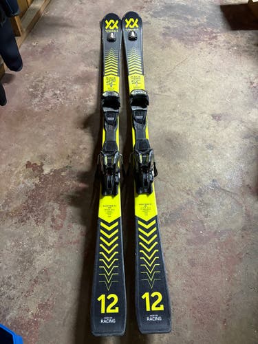 Men's 2022 Volkl 160 cm Racetiger SC Skis With Marker 12 Bindings