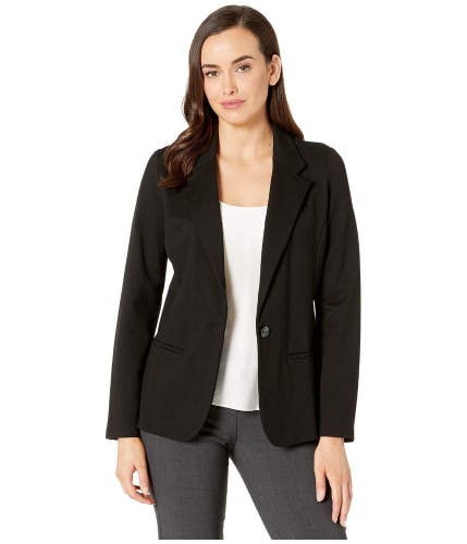 Liverpool Los Angeles Blazer Jacket Women's XL Black Ponte Fitted Stretch CLH43