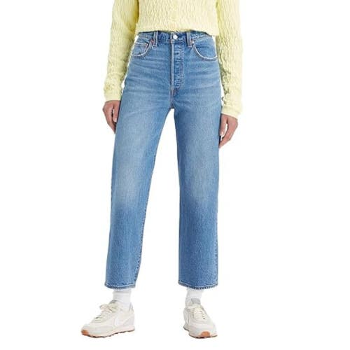 Levi's Ribcage Jeans Womens 29x27 Blue Denim High-Rise Straight Leg Ankle CLH54