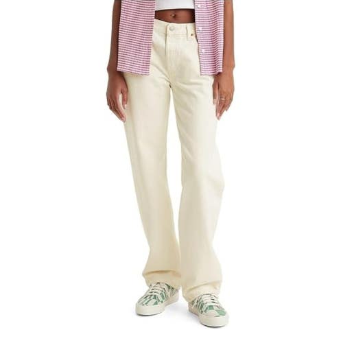 Levi's Premium 90s 501 Jeans Women's 27X30 Off White Denim Straight Leg CLH44