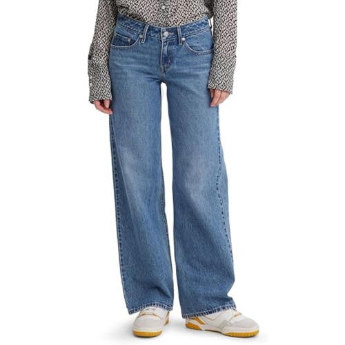 Levi's Low Loose Jeans Women's 26X32 Blue Denim Medium Wash Straight Leg CLH57