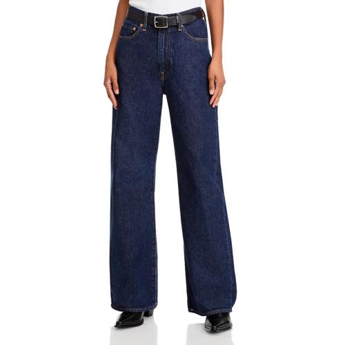 Levi's Premium Ribcage Jeans Women's 30X32 Blue Denim High Rise Wide Leg CLH18