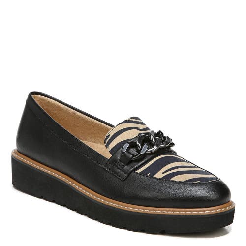 Naturalizer Emmal Loafers Women's US 7M Black Lug Sole Slip On Shoes ZAP2983