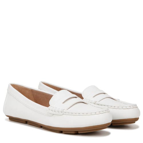 LifeStride Riviera Loafers Women's 7 M White Faux Leather Slip On Shoes ZAP3149