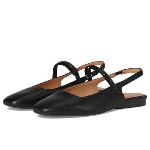 Naturalizer Connie J0976L1001 Flat Women's 8 2E Black Leather Slingback ZAP2997