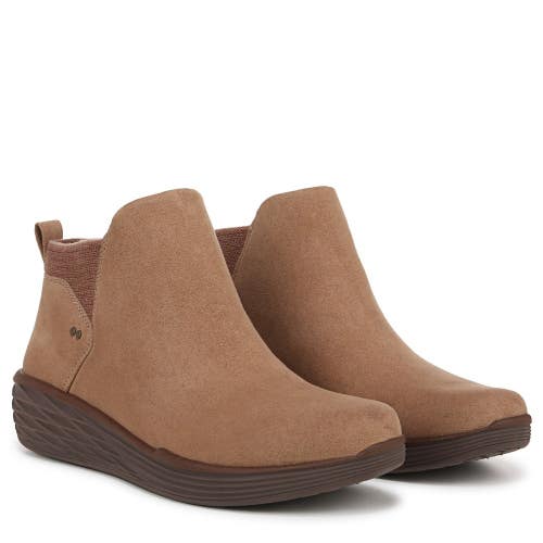 Ryka Noelle 3 Boots Womens US 9M Walnut Brown Leather Wedge Ankle Bootie ZAP3081