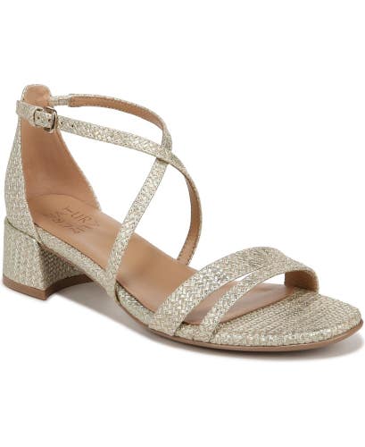 Naturalizer June Sandals Women's 8M Taupe Leather Open Toe Strappy ZAP2999
