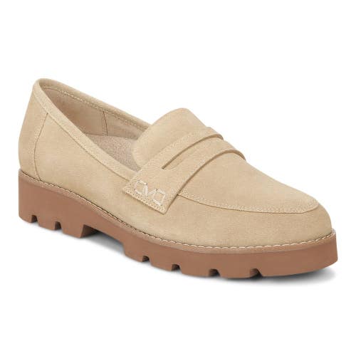 Vionic Cheryl II Penny Loafers Women's US 7M Sand Suede Lug Sole Slip On ZAP3065