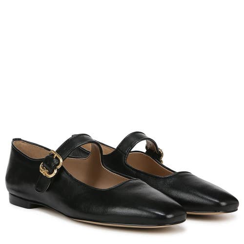 Sam Edelman Michaela H8665L1001 Flats Women's 8 Black Leather Mary Jane ZAP3179