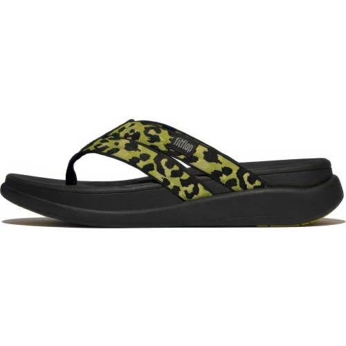 FitFlop F-mode Go Sandals Women's 9 Lemongrass Toe Post Slip On Slide ZOGG4520