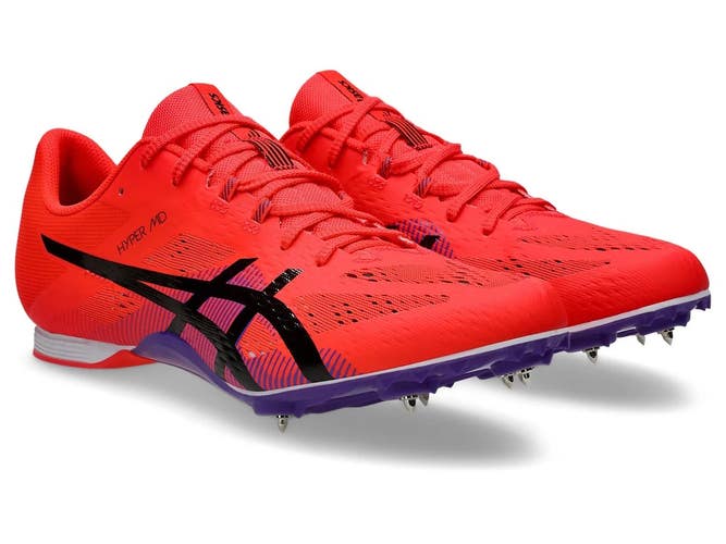 ASICS Hyper Md 8 1093A198-600 Men's Flash Red Track & Field Spikes Shoes PNE592
