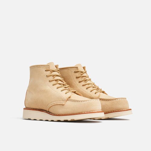 Red Wing 3328 Women's US 8M Cream Abilene Suede 6" Moc Toe Ankle Boots ZOGG4630