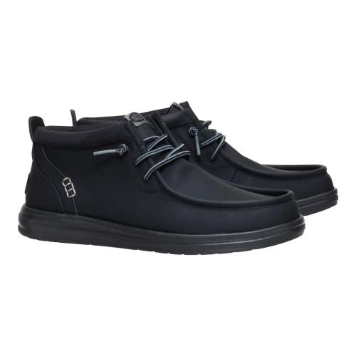 Hey Dude Wally Mid GripR Classic 42051-060 Mens Black Moc Toe Ankle Boots PNE529