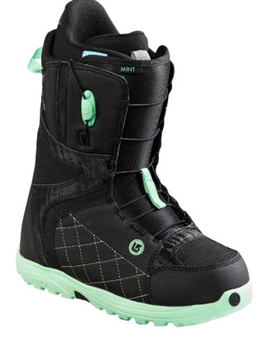 NEW Burton Mint Snowboard Boots!  Size 6  Black & Green  Asian Fit