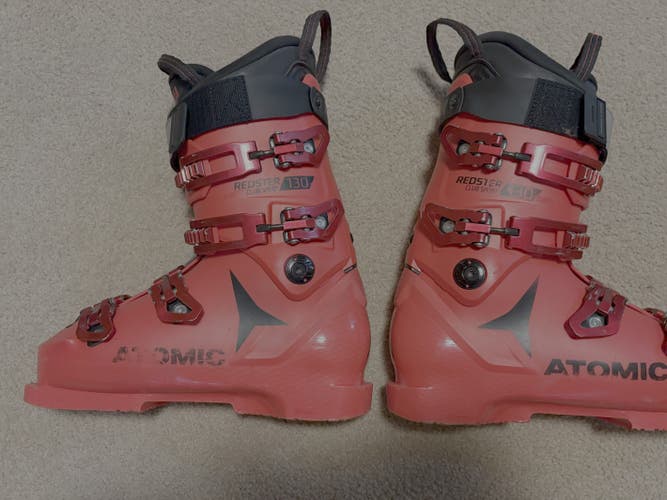 Mondo 27 & 27.5 Men's Atomic Racing Redster CS 130 Ski Boots Stiff Flex (Used)