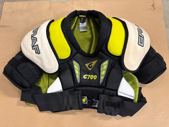 Graf G700 Hockey Shoulder Pads Senior Medium Black Yellow - Used