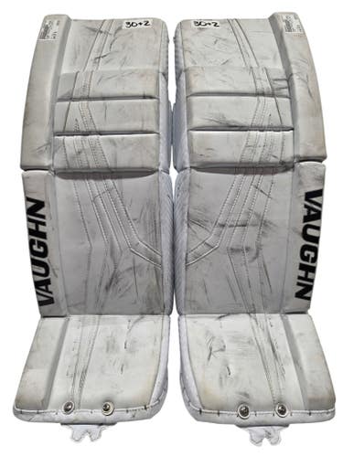 Used Vaughn VELOCITY Goalie Leg Pads Intermediate White 30"+2 11742-S000551933