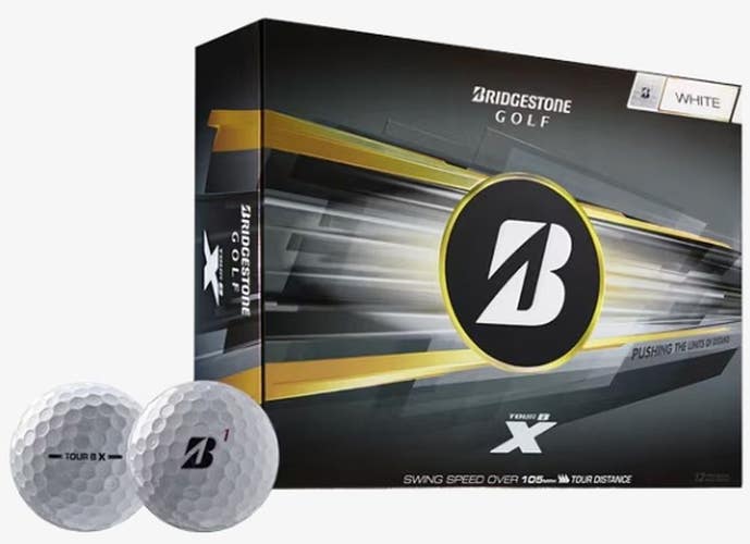Bridgestone Tour B-X Golf Balls (White, 24pk) 2dz 2026 NEW