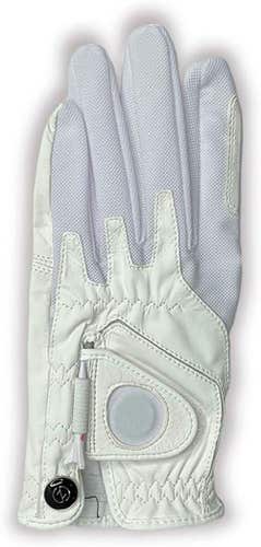 Zero Friction Cabretta Elite Magnet Golf Glove (White, LEFT, One Size) NEW
