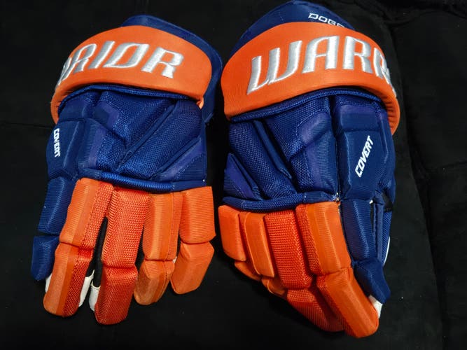 Noah Dobson Worn Pro Stock Warrior Covert 14" Senior Hockey Gloves - New York Islanders