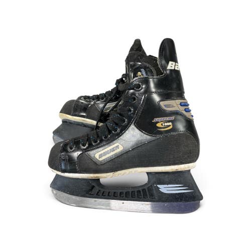 Used Bauer Supreme 1000 Junior Hockey Skates Black Junior 2 11735-S000370693