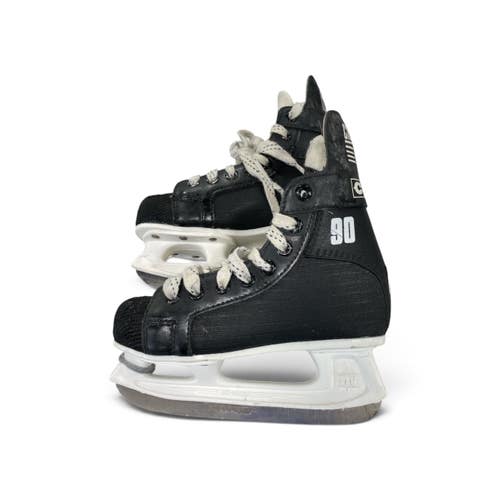 Used CCM 90 Youth Hockey Skates Black/White Youth 13 11735-S000370692